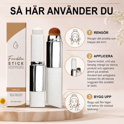 Naturlig Foundationsticka – Jämn Täckning Med Återfuktande Finish
