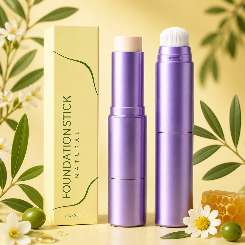 Foundationstick Med Borste – Jämn Naturlig Täckning För Vardagsmakeup