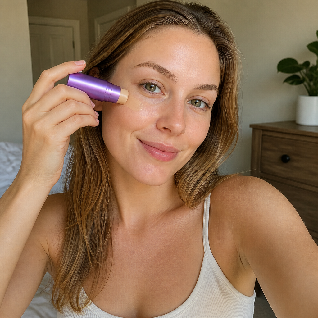 Foundationstick Med Borste – Jämn Naturlig Täckning För Vardagsmakeup