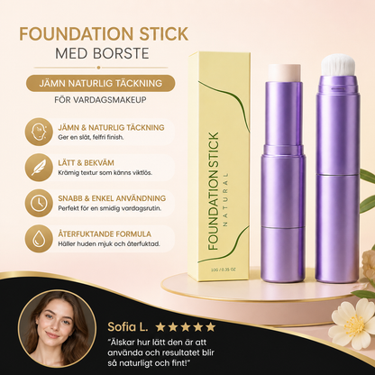 Foundationstick Med Borste – Jämn Naturlig Täckning För Vardagsmakeup