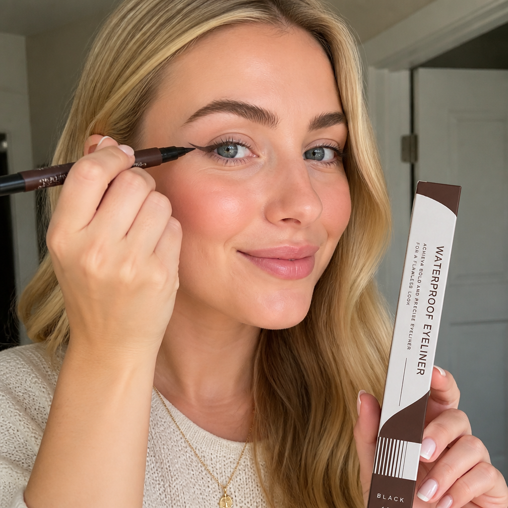 Vattenfast Eyelinerpenna Med Precision – Släta Linjer Med Långvarigt Resultat