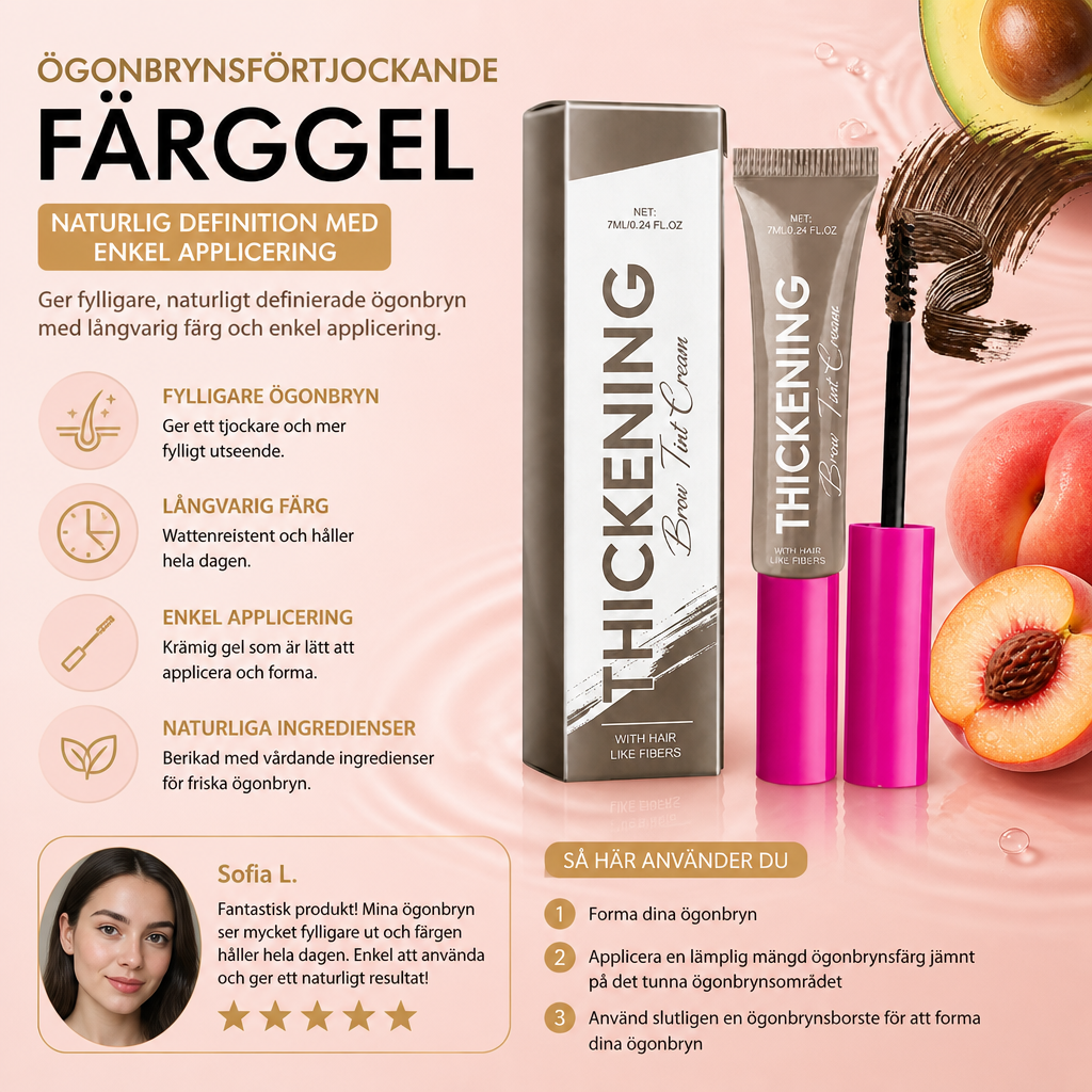 Ögonbrynsförtjockande Färggel – Naturlig Definition Med Enkel Applicering