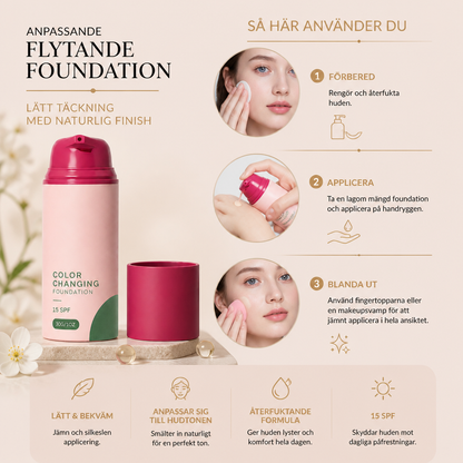 Anpassande Flytande Foundation – Lätt Täckning Med Naturlig Finish