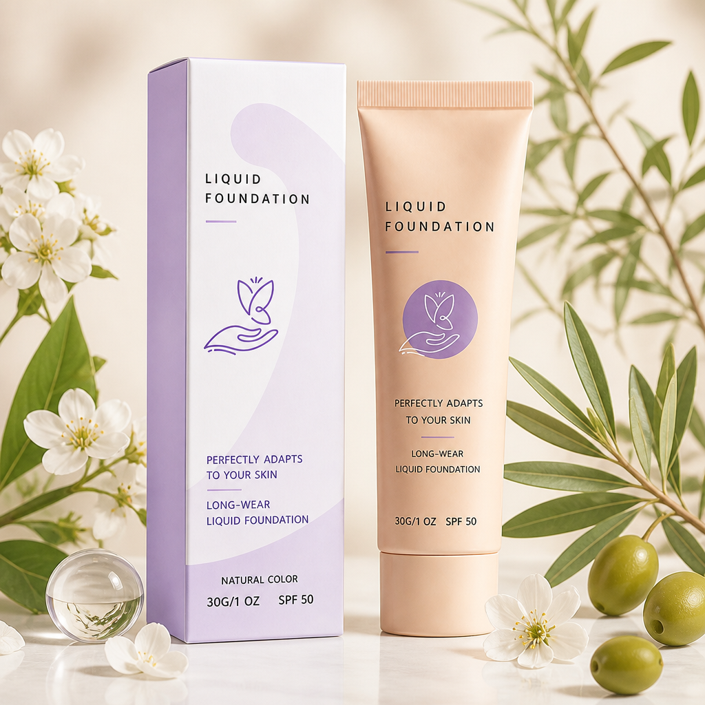 Felfri Täckande Foundation – Lätt Makeupbas Med Naturlig Finish