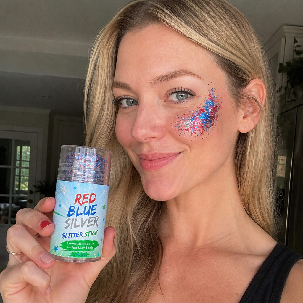Flerfärgad Glitterstift – Glittrande Makeup För Ansikte, Hår Och Kropp