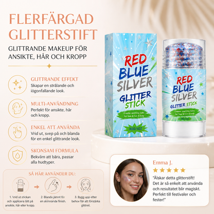 Flerfärgad Glitterstift – Glittrande Makeup För Ansikte, Hår Och Kropp