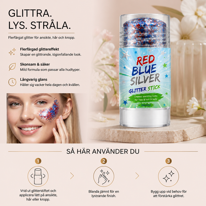 Flerfärgad Glitterstift – Glittrande Makeup För Ansikte, Hår Och Kropp
