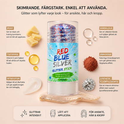 Flerfärgad Glitterstift – Glittrande Makeup För Ansikte, Hår Och Kropp
