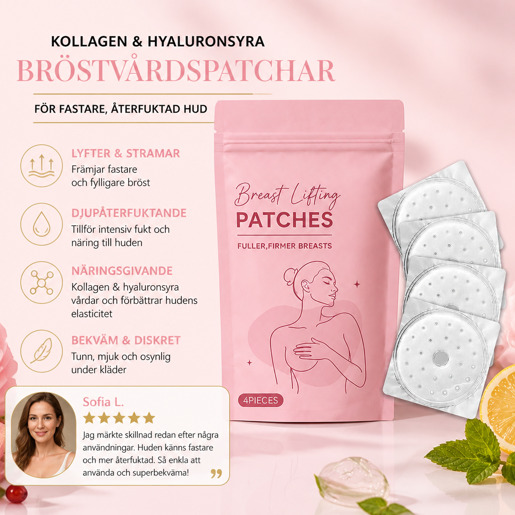 Kollagen & Hyaluronsyra Bröstvårdspatchar För Fastare, Återfuktad Hud