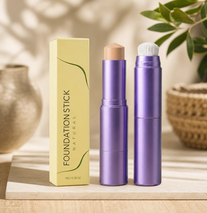 Foundationstick Med Borste – Jämn Naturlig Täckning För Vardagsmakeup