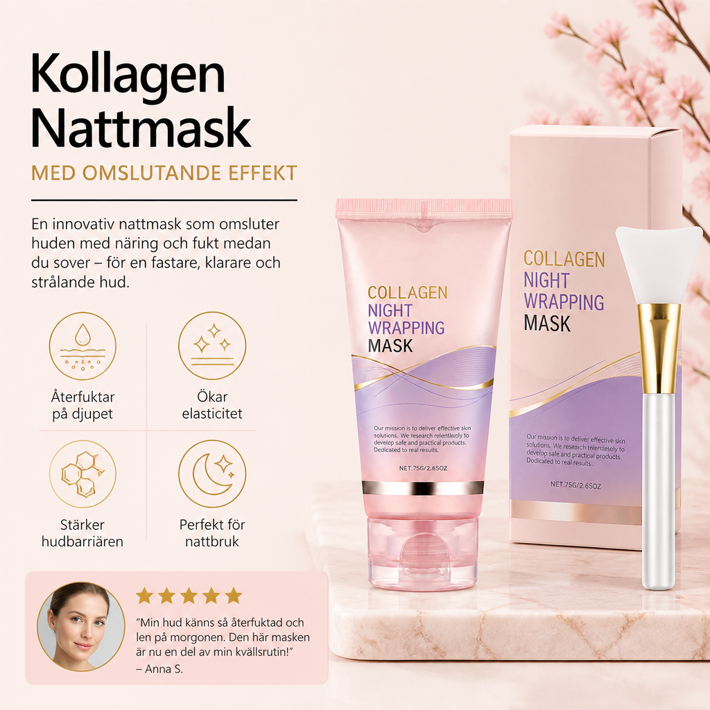 Koreansk Kollagen Nattmask Med Omslutande Effekt