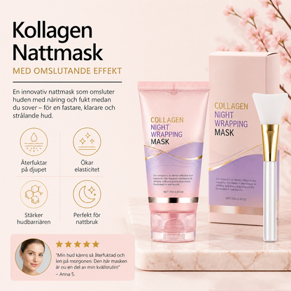 Koreansk Kollagen Nattmask Med Omslutande Effekt