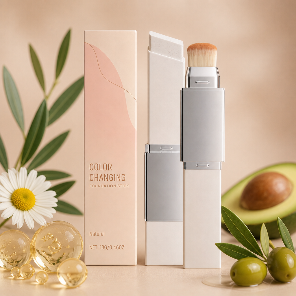 Färgmatchande Foundationsticka Med Slät Naturlig Makeupfinish