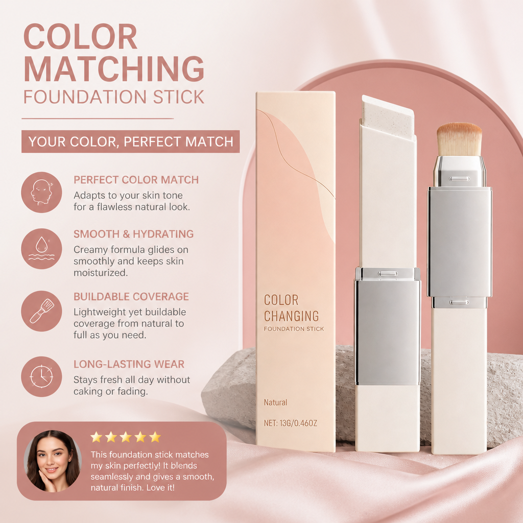 Färgmatchande Foundationsticka Med Slät Naturlig Makeupfinish
