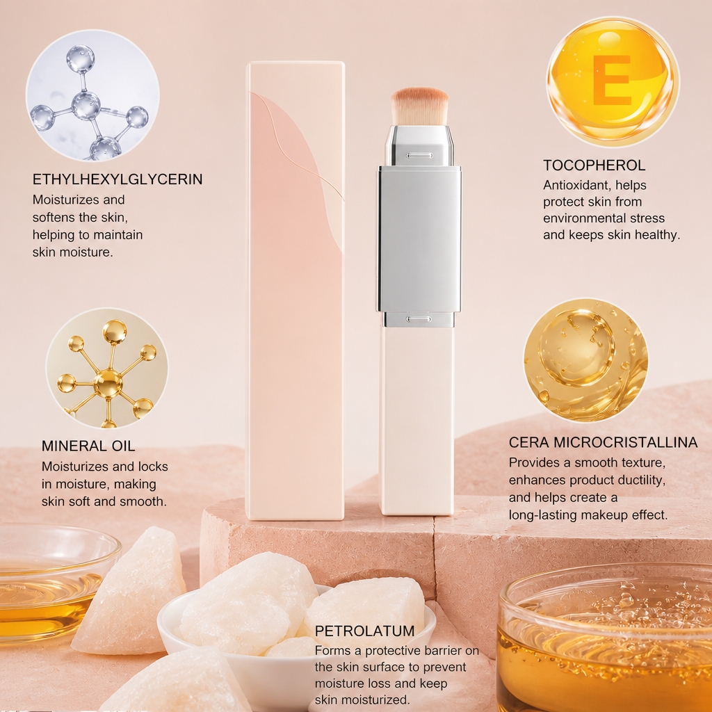Färgmatchande Foundationsticka Med Slät Naturlig Makeupfinish