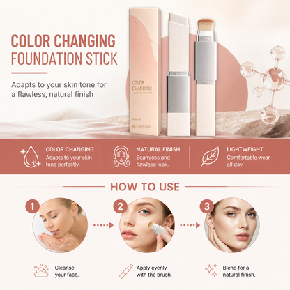 Färgmatchande Foundationsticka Med Slät Naturlig Makeupfinish