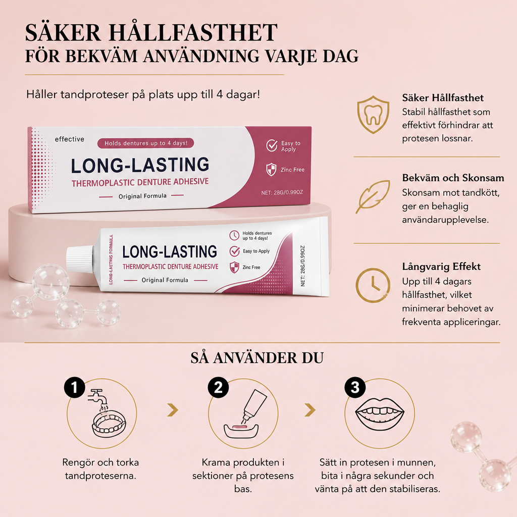 Protesfixeringskräm – Säker Hållfasthet För Bekväm Användning Varje Dag