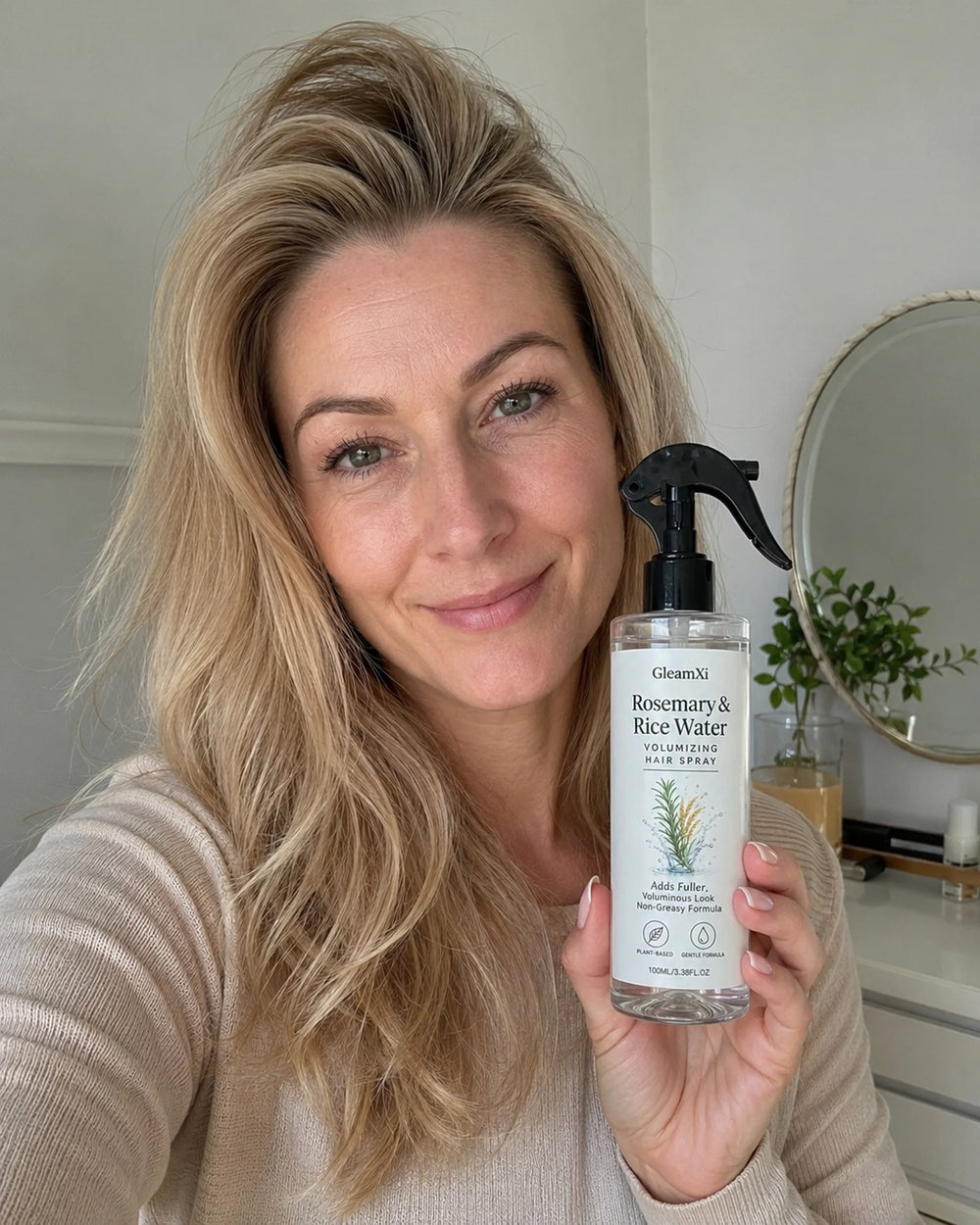 Rosmarin & Risvatten Hårspray för naturlig hårstil