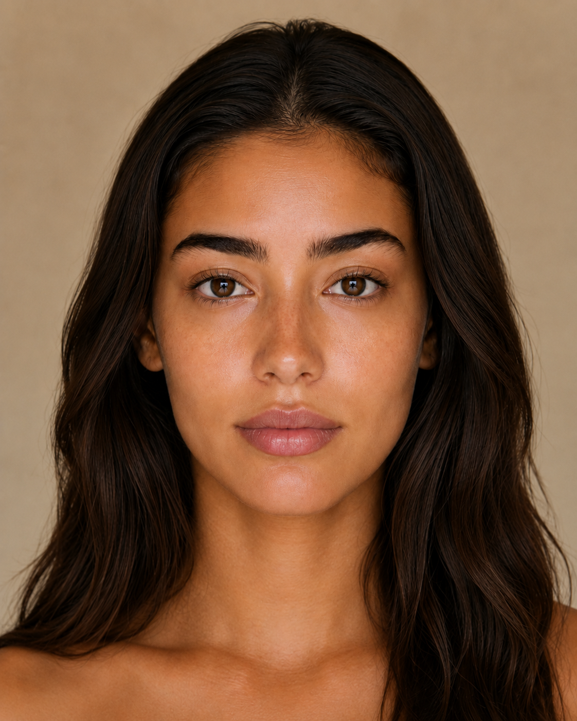 Ögon före applicering av Svenska Beauty Vattenfast Lockande & Förlängande Mascara