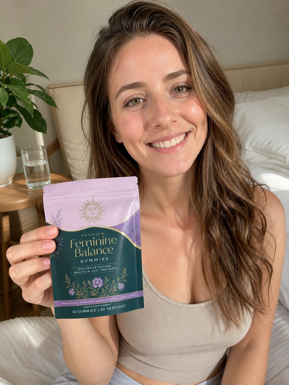 Återförslutningsbar pouch med Feminin Gummivitaminer