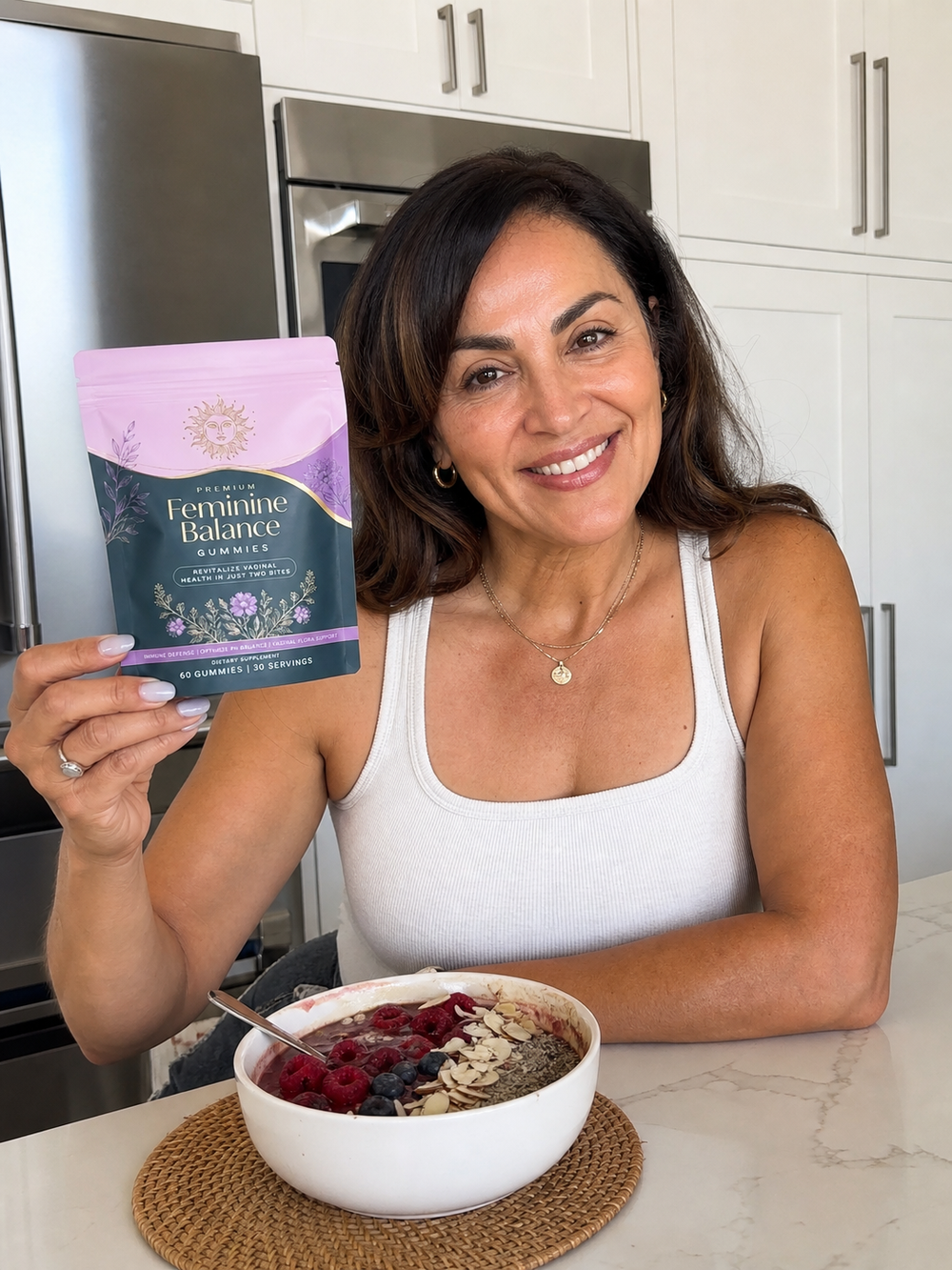 Feminin Gummivitaminer med ananasfruktpulver i vardagen