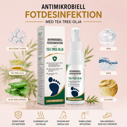 Antimikrobiell Fotdesinfektion med Tea Tree-olja – Kontroll av Fotsvamp och Lukt