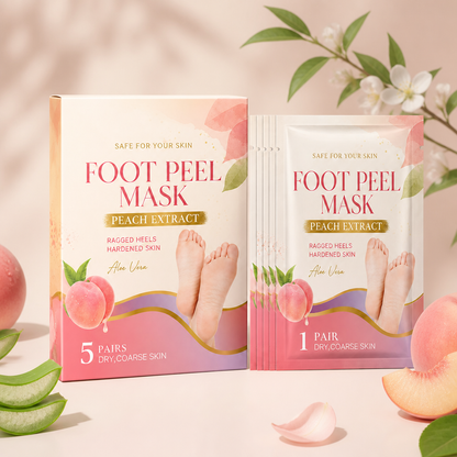 Exfolierande och återfuktande fotpeelingsmask – Avlägsnar död hud och förhårdnader