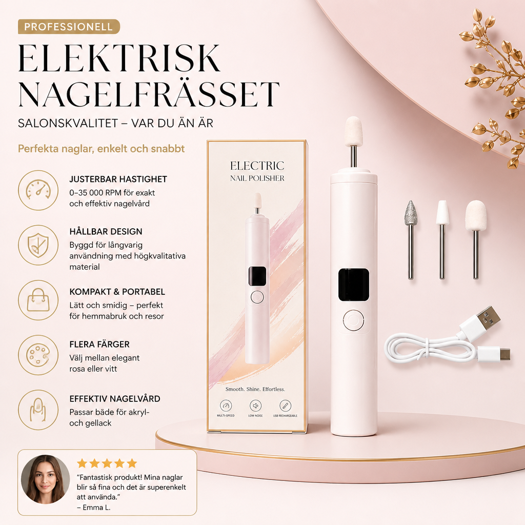 Professionellt elektriskt nagelfrässet