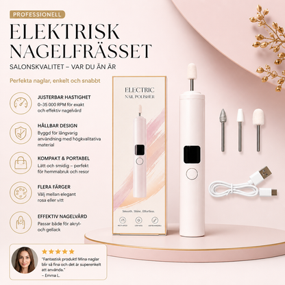 Professionellt elektriskt nagelfrässet