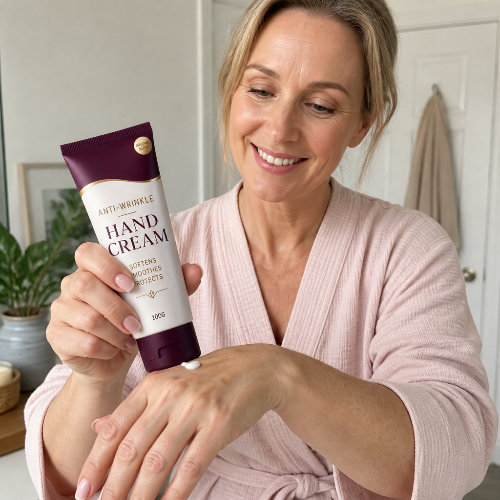 Retinolhandkräm med vitaminer för mogen hud