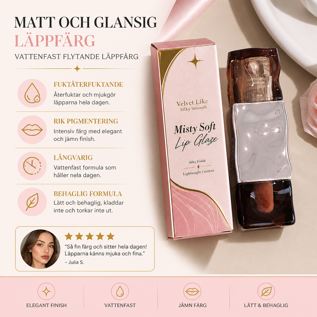 Matt och glansig läppfärg – Vattenfast flytande läppfärg