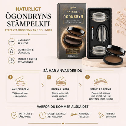 Naturligt Ögonbrynsstämpelkit – Perfekta Ögonbryn På 5 Sekunder